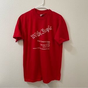 Hanes US Constitution We the people shirt red large